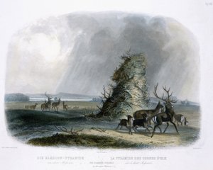 The Elkhorn Pyramid on the Upper Missouri, plate 21 from volume 1 of `Travels in the Interior of North America